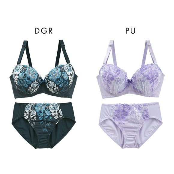 段差すっきり体験 ビューティローズ グラマーブラセット DEF70-90 アンダー大きいサイズ ブラジャー ショーツ セット 脇肉 脇高 お得