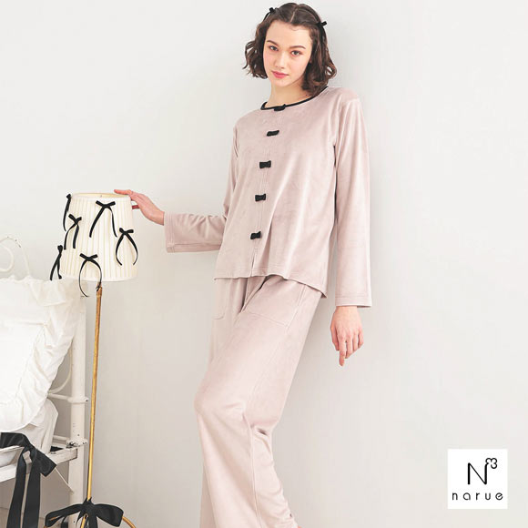 ナルエー パジャマ プレミアムストレッチセットアップ ルームウェア NARUE moontan