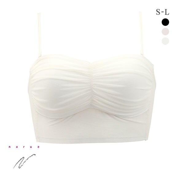 ナルエー ランジェリー チュール チューブトップ カップ付き ノンワイヤー ストラップレス