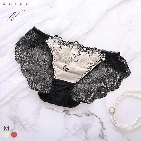 ナルエー ランジェリー ジョリフ ショーツ バックレース 総レース ストリング フルバック NARUE