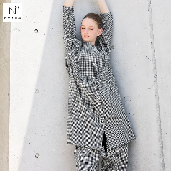 ナルエー パジャマ 楊柳エアリールームチュニックパジャマ セットアップ ルームウェア 上下セット 7分袖 9分丈 NARUE