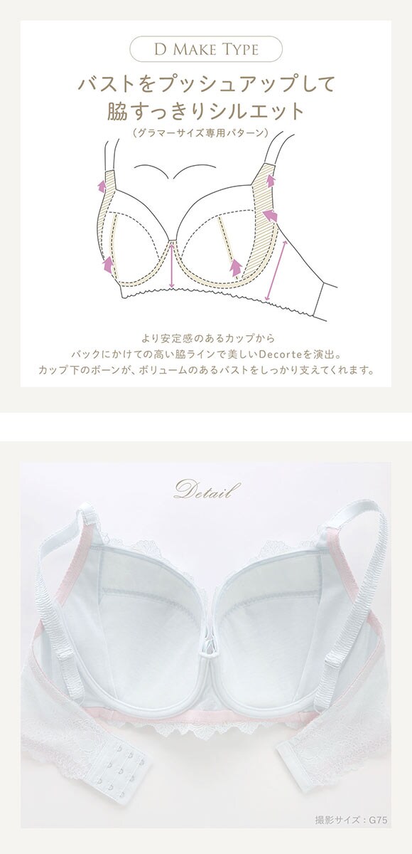 リサマリ レーヌ フロリタ ブラジャー GH グラマーブラ 大きいサイズ Risa Magli Reine