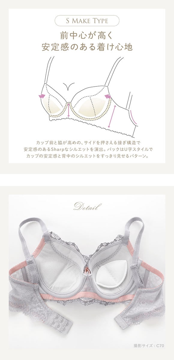 リサマリ レーヌ リピネ ブラジャー DEF 谷間ブラ 大きいサイズ Risa Magli Reine