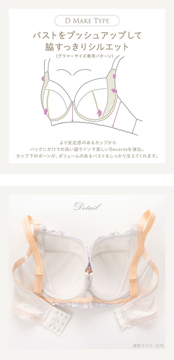 リサマリ レーヌ ジェシー ブラジャー GHI グラマーブラ 大きいサイズ Risa Magli Reine