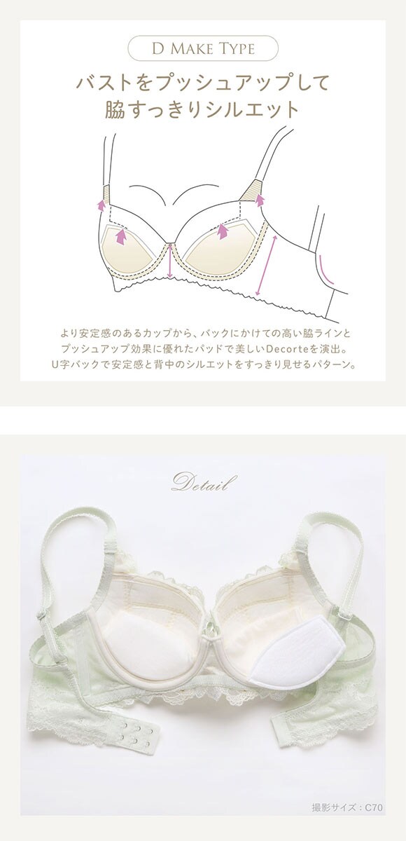 リサマリ レーヌ リカルダ ブラジャー D Make Type BC 脇高ブラ Risa Magli Reine