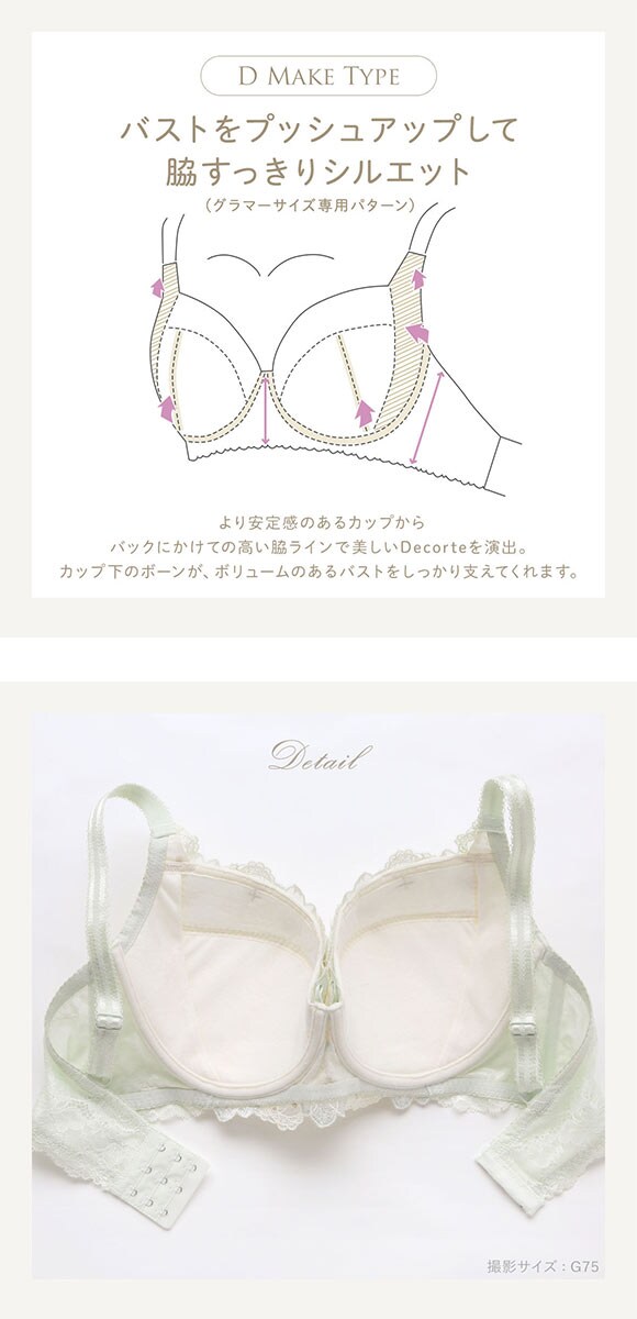 リサマリ レーヌ リカルダ ブラジャー D Make Type GH グラマーブラ 大きいサイズ Risa Magli Reine