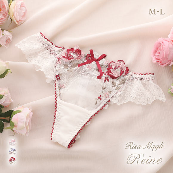 リサマリ レーヌ サリー ショーツ Tバック タンガ ソング バックレース Risa Magli Reine