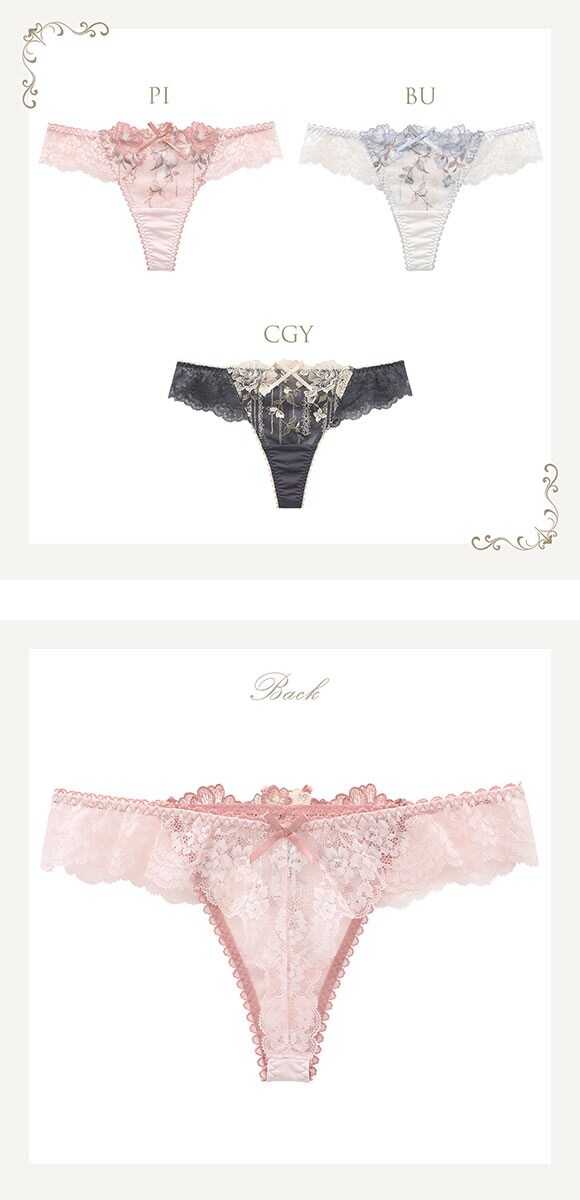 リサマリ レーヌ クラシーナ ショーツ Tバック バックレース タンガ ソング Risa Magli Reine