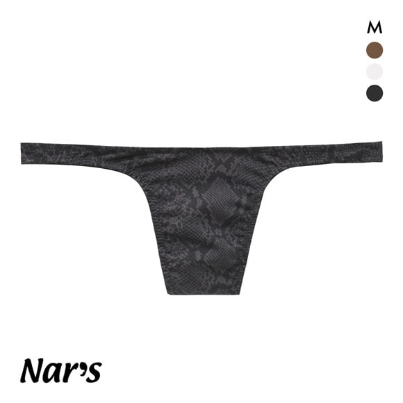 ナルズ パイソン ジェンダーレス Tバックショーツ M 蛇 巳 ビキニ タンガ ソング 前とじ シームなし 男女兼用 ユニセックス Nars