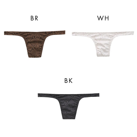 ナルズ パイソン ジェンダーレス Tバックショーツ M 蛇 巳 ビキニ タンガ ソング 前とじ シームなし 男女兼用 ユニセックス Nars