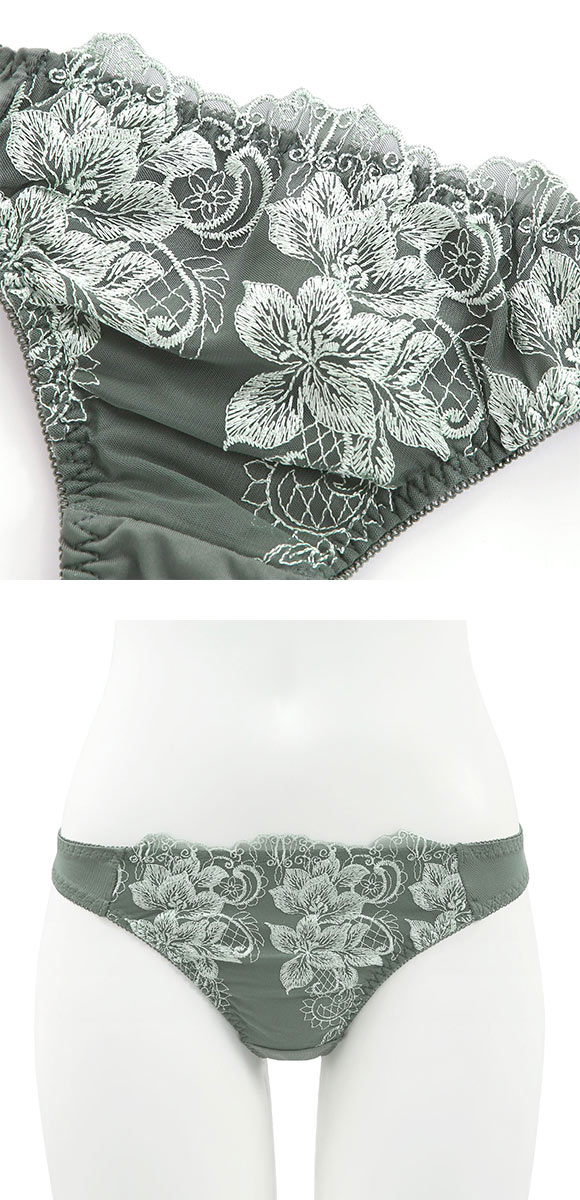 ビーオーエヌ 脇スッキリバストメイク フローラル カシュクール シリーズ ショーツ Tバック M L LL 大きいサイズ bon