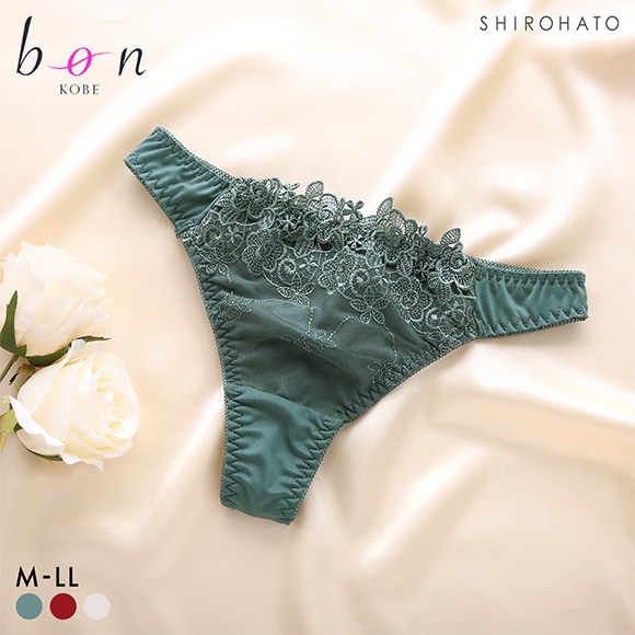 ビーオーエヌ ボリュームフラワー カシュクール シリーズ ショーツ Tバック M L LL 単品 大きいサイズ バックレース bon