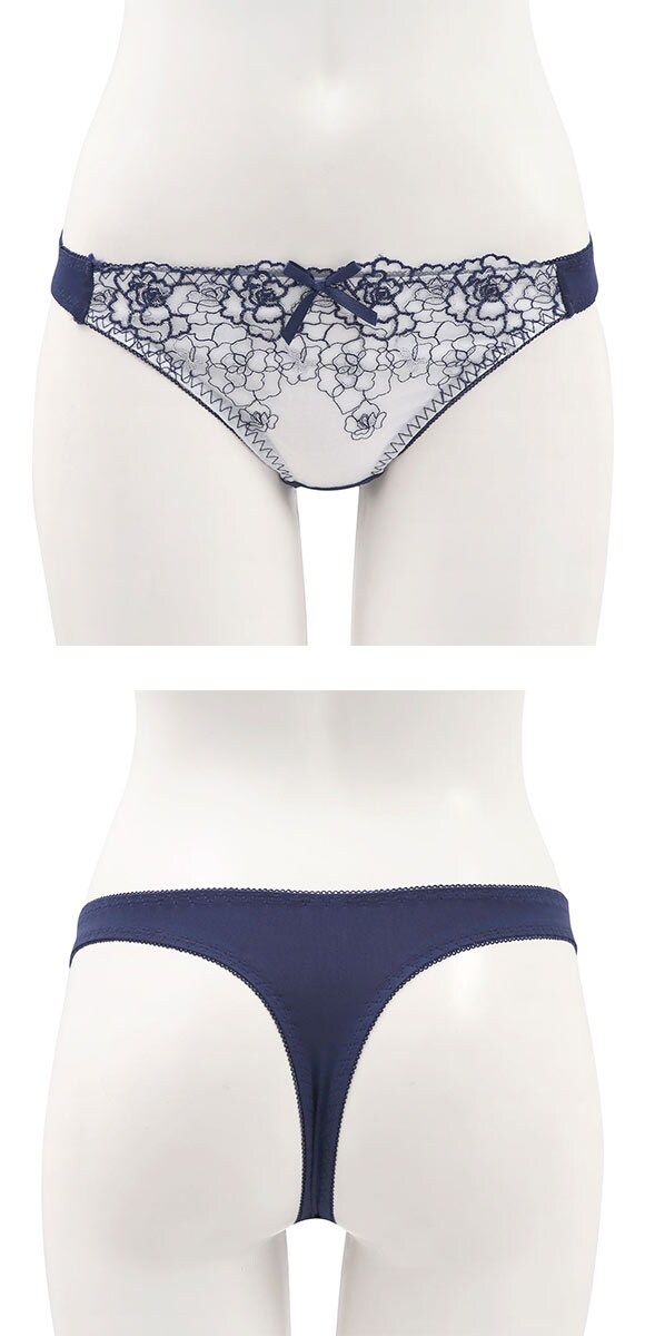 ローズ ラメレース ブラジャー ショーツ セット Tバック 3点セット BCDEF 大きいサイズ