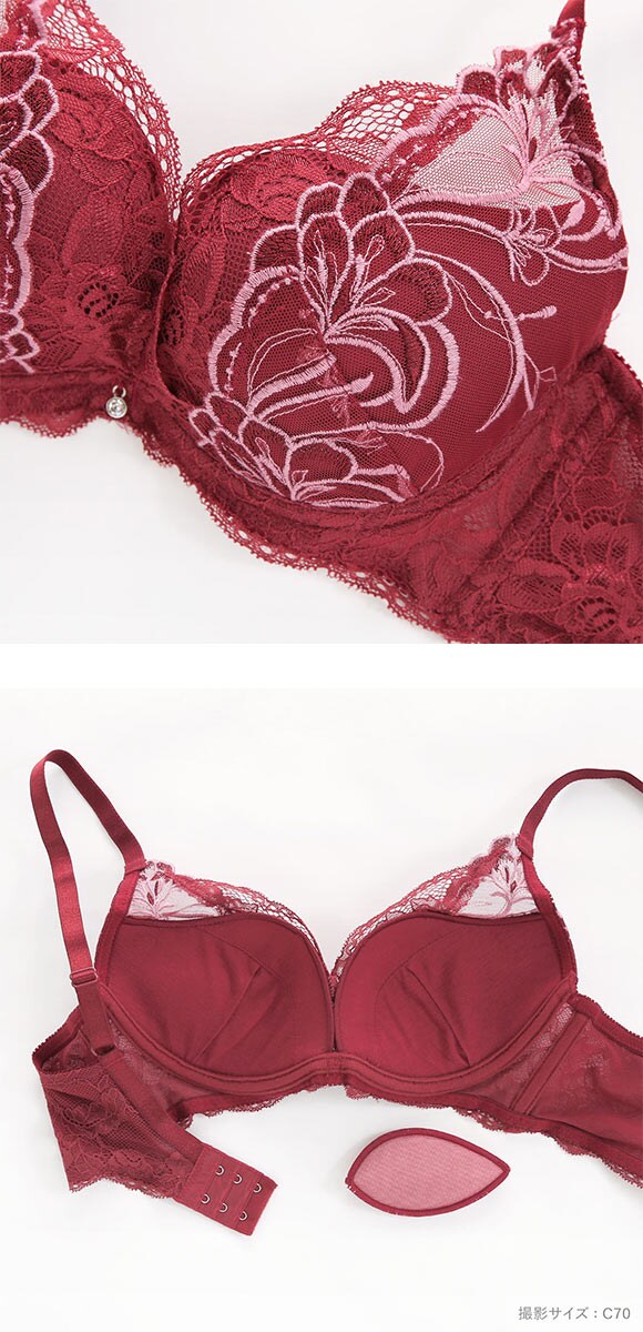 ビーオーエヌ 脇スッキリバストメイクブラ カシュクール型 エレガントライン 脇高 ブラジャー ショーツ セット BCDEF 脇肉 bon