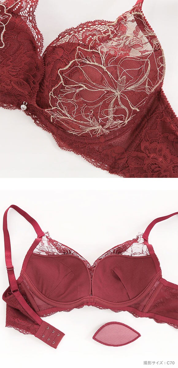 ビーオーエヌ エレガンスフラワー カシュクール シリーズ 脇高 ブラジャー ショーツ セット BCDEF 脇肉 bon