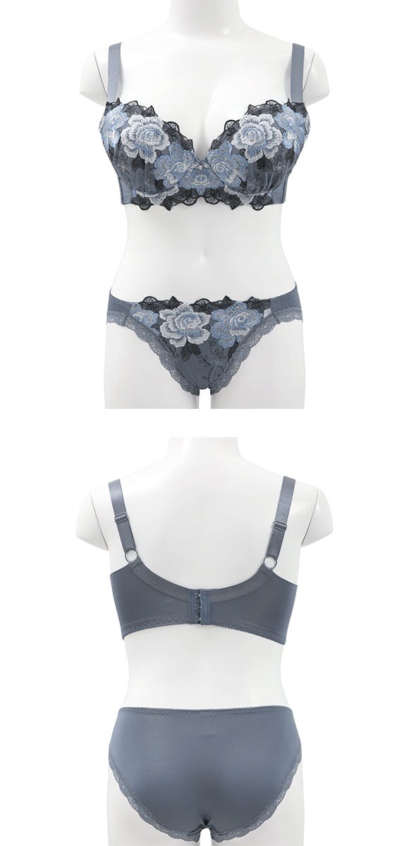 ビーオーエヌ 美胸 脇寄せ バストメイクブラ 大輪のバラ シリーズ ブラジャー ショーツ セット GHI 脇すっきり 脇高 脇肉 グラマー bon