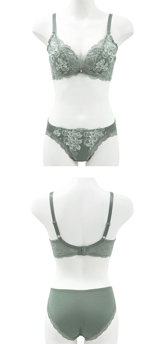 ビーオーエヌ 脇スッキリバストメイク フローラル カシュクール シリーズ 脇高 ブラジャー ショーツ セット BCDEF 脇肉 bon