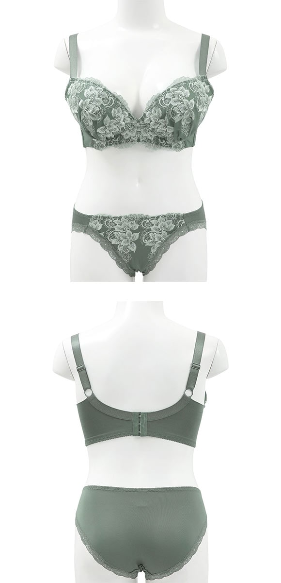 ビーオーエヌ 脇スッキリバストメイク フローラル シリーズ 脇高 ブラジャー ショーツ セット GHI 大きいサイズ 脇すっきり 脇肉 bon