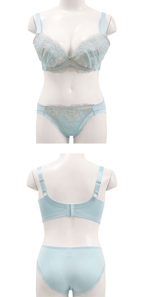 ビーオーエヌ 美胸 脇寄せ バストメイクブラ ローズレース シリーズ ブラジャー ショーツ セット GHI bon 脇すっきり 脇高 脇肉