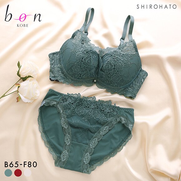 ビーオーエヌ ボリュームフラワー カシュクール シリーズ 脇高 ブラジャー ショーツ セット BCDEF 脇肉 bon