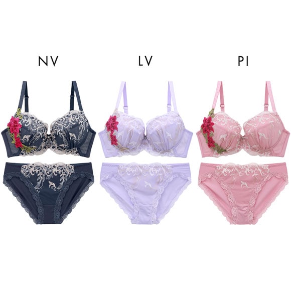 ビーオーエヌ 美胸 脇寄せ バストメイクブラ シリーズ エレガントローズ 3/4カップブラショーツセット レディース 下着 脇肉 bon