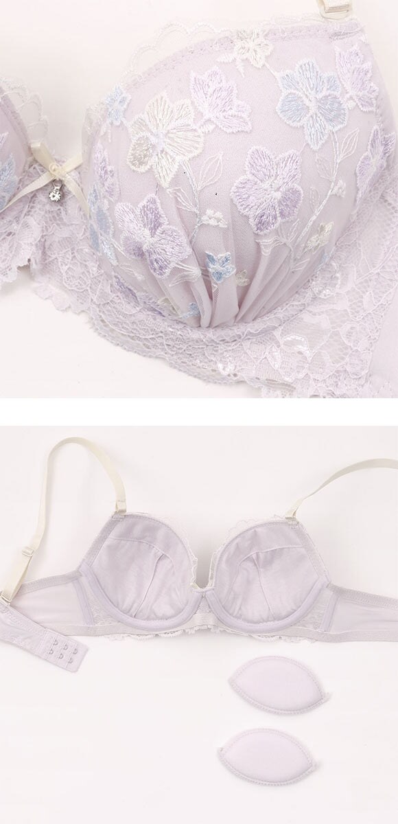 プチソワレ マルチカラーフラワー ブラセット BCD ブラジャー ショーツ セット petit soiree