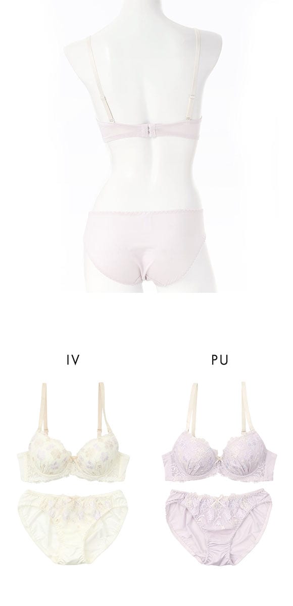 プチソワレ マルチカラーフラワー ブラセット BCD ブラジャー ショーツ セット petit soiree