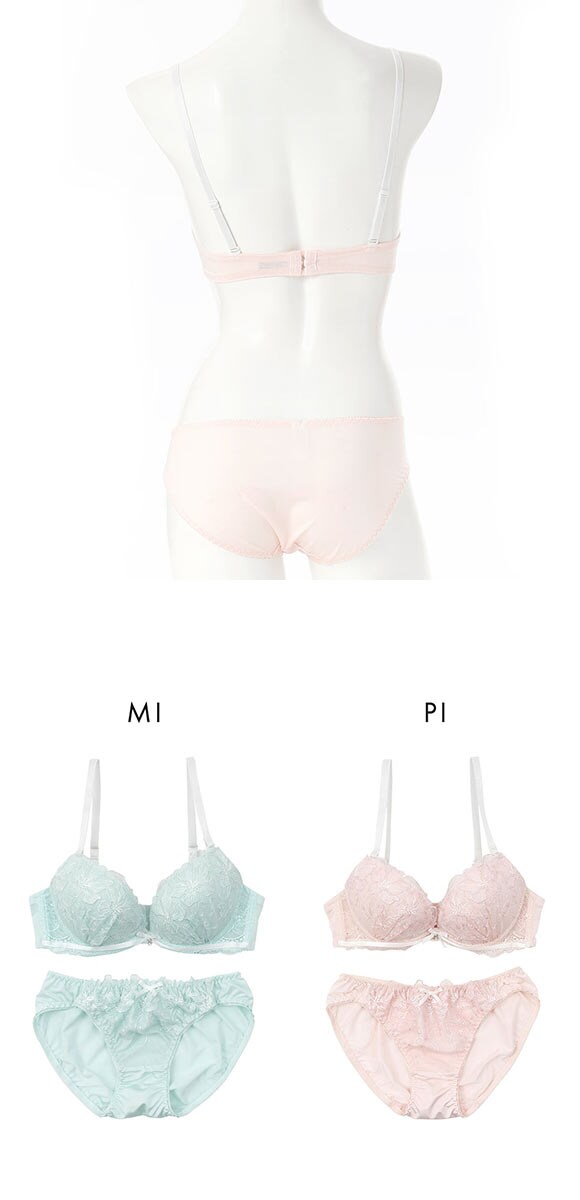 プチソワレ パステルフラワー ブラセット BCD ブラジャー ショーツ セット petit soiree