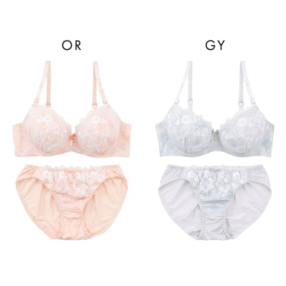 プチソワレ フラワーアーチ ブラセット ABCDEF ブラジャー ショーツ セット ラメ 刺繍 まる胸 petit soiree 大きいサイズ