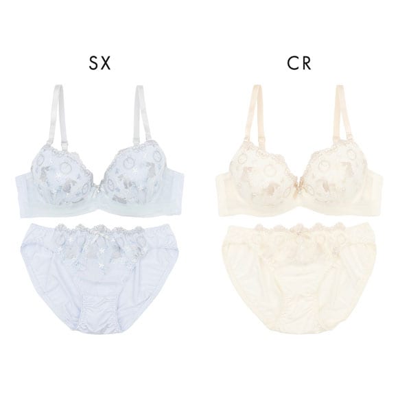 プチマリー ワンダーランドミニット ブラセット ABCDEF ブラジャー ショーツ セット 不思議の国 チュール petit marie WHITE