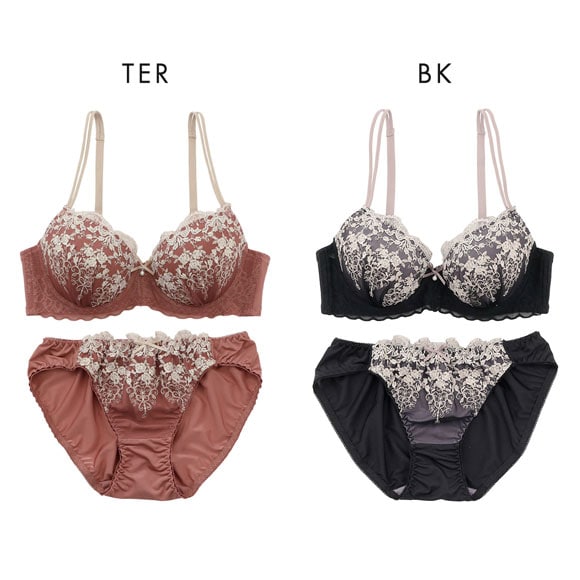 プチマリー ソレイユクレール ブラセット ABCDEF ブラジャー ショーツ セット 下着 大きいサイズ petit marie WHITE