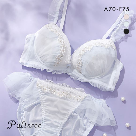 パリーゼ Palissee KOREA collection ミニョンプリンセス ブラジャー ショーツ セット サイドチュール ABCDEF