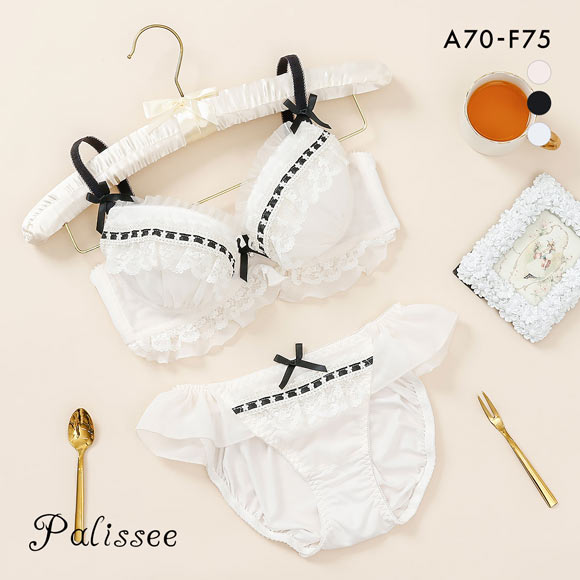 パリーゼ Palissee ジェラートフリルレース ブラジャー ショーツ セット ナイスフィット フリル レース ABCDEF