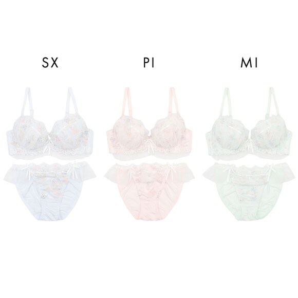 パリーゼ fairy bear ブラセット ABCDEF ブラジャー ショーツ セット 夢の国のくま プリント まる胸 ナイスフィット Palissee