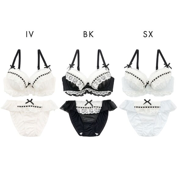 パリーゼ ジェラートフリルレース ブラセット ナイスフィット ABCDEF ブラジャー ショーツ セット まる胸 Palissee