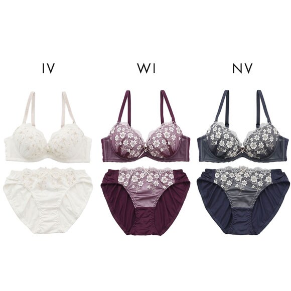 パリーゼ クラシカルガーデン ブラセット ABCDEF 花柄刺繍 ブラジャー ショーツ セット ABCDEF ナイスフィット Palissee