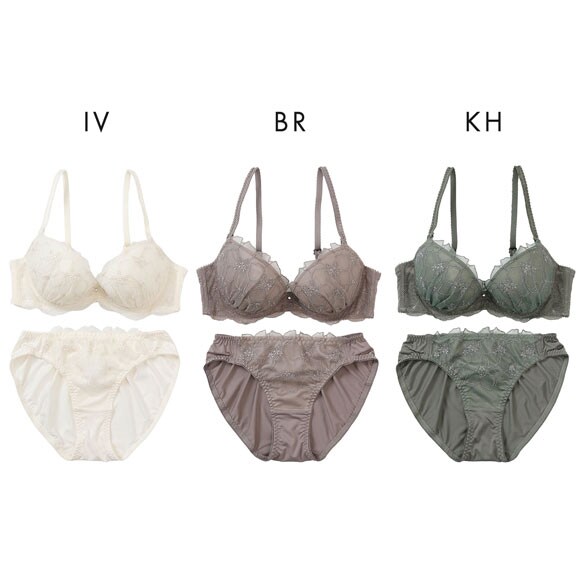 パリーゼ アザレアラメレース ブラセット ABCDEF ブラジャー ショーツ セット ナイスフィット Palissee 大きいサイズ