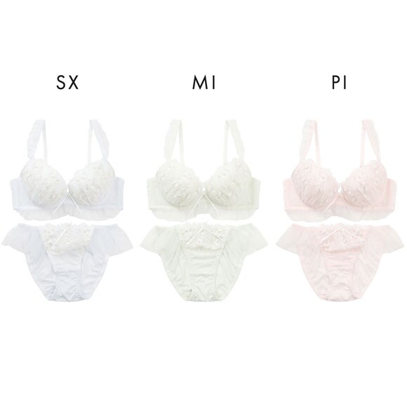パリーゼ セラフィーヌ ブラセット ABCDEF ブラジャー ショーツ セット まる胸 ナチュラル フリル ナイスフィット Palissee