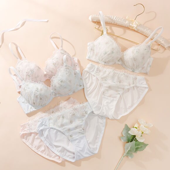 パリーゼ マーリュエット ブラセット ABCDEF ブラジャー ショーツ セット プリント 自然にバストをメイク ナチュラル Palissee