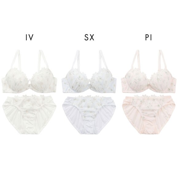 パリーゼ マーリュエット ブラセット ABCDEF ブラジャー ショーツ セット プリント 自然にバストをメイク ナチュラル Palissee