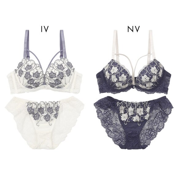 スパークス バイカラーフラワーコード ブラジャー ショーツ セット ノーマルショーツ 脇高 ABCDEF 谷間 バックレース SPARKS