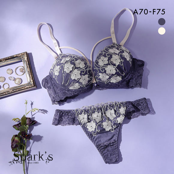 スパークス バイカラーフラワーコード ショーツ セット Tバックショーツ 脇高 ABCDEF 谷間 バックレース SPARKS