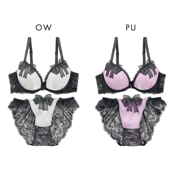 スパークス ノーブルリボン ブラジャー ノーマルショーツ セット ブラセット ABCDEF 大きいサイズ 脇高 盛り 谷間 バックレース SPARKS