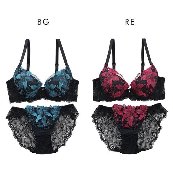スパークス ブラジャー ノーマルショーツ セット ABCDEF ブラセット レース フラワー 脇高 盛り 谷間 バックレース 下着 SPARKS