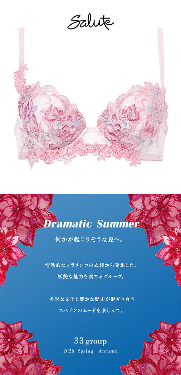 ワコール サルート 33グループ 33G P-UP ブラジャー G プッシュアップ 谷間 大きいサイズ Wacoal Salute BTJ433 26SSフェア