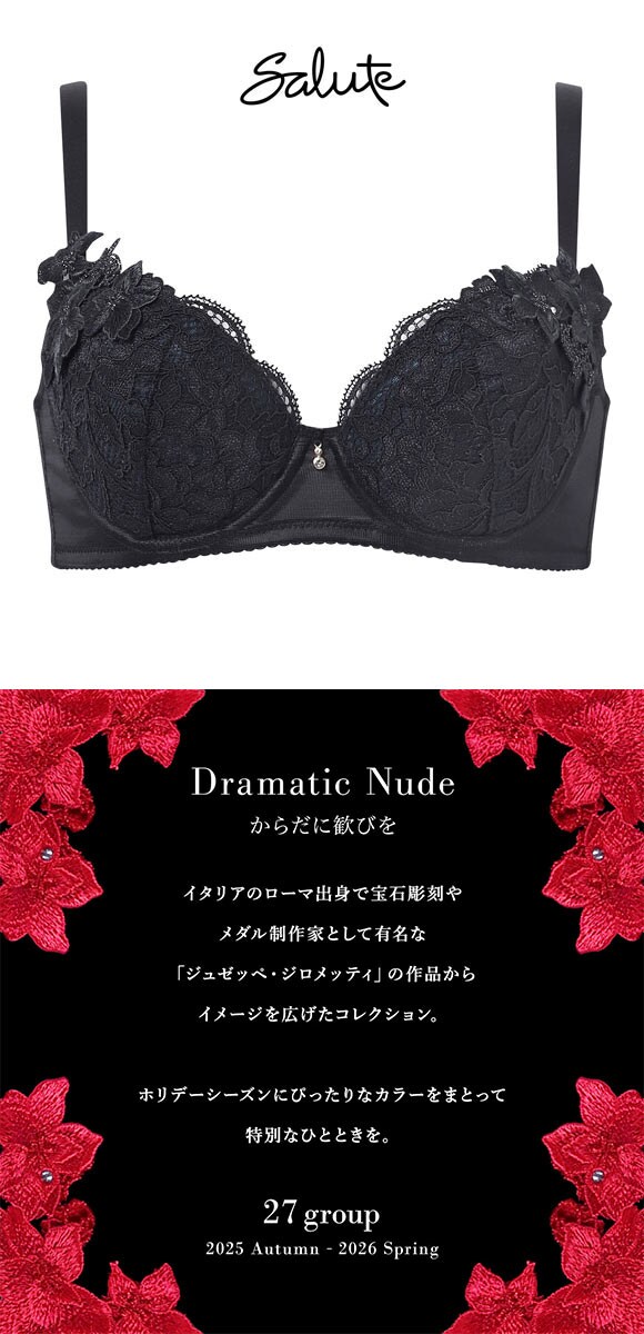 ワコール サルート 27グループ 27G 女優Bra ブラジャー BC デコルテ 谷間 リフトアップ Wacoal Salute BTJ727 25AWブルーム