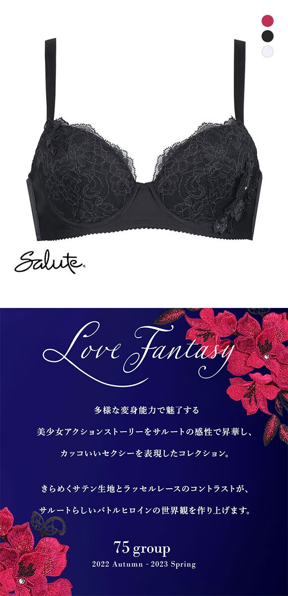 ワコール Wacoal サルート Salute 22AWブルーム 75G BTJ475 BTJ775 女優Bra ブラジャー C 単品 デコルテ 谷間 リフトアップ