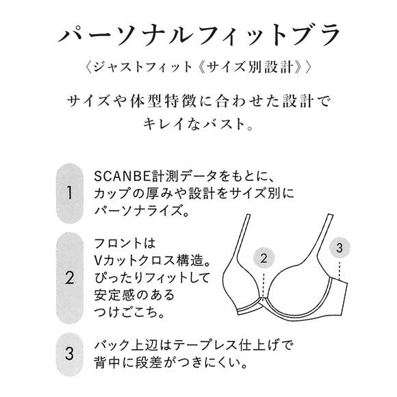 ワコール パーソナルフィットブラ 3/4カップ ブラジャー ジャストフィット サイズ別設計 DEF Wacoal