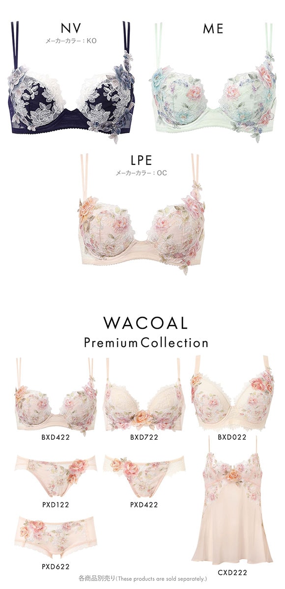 ワコール パーソナルフィットプラスブラ プレミアム 22series BXD422 22G 3/4カップブラジャー GHI Wacoal 大きいサイズ