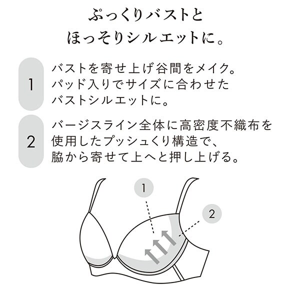 ワコール ボリューマライズブラ プレミアム 22series BXD722 22G ブラジャー C Wacoal